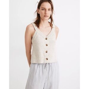 Madewell Rainbow Marled Wakefield Button-Front Sweater Tank